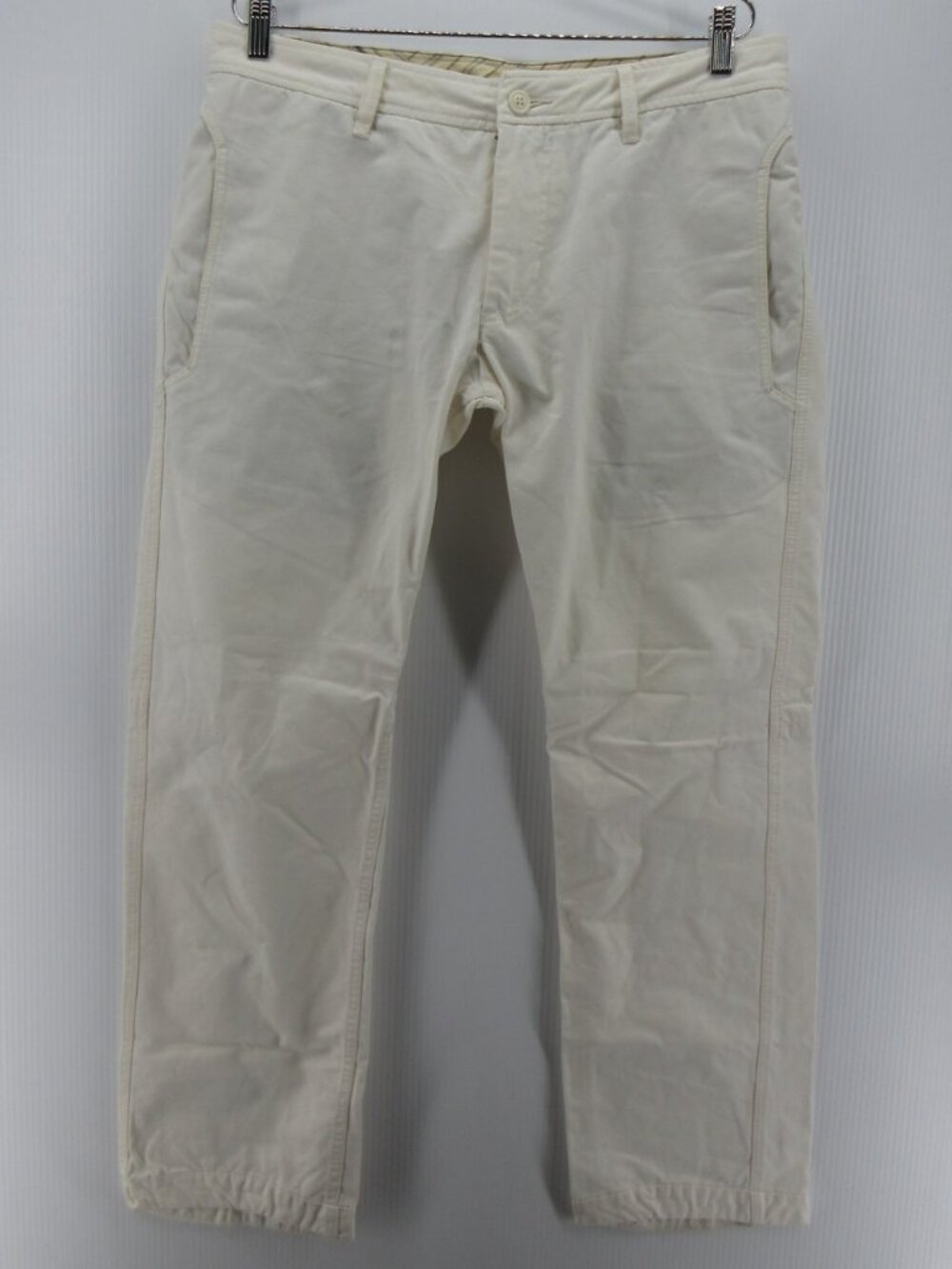 Diesel Pants 32 White Chino Straight Trousers Streetwear Canvas 32X30*